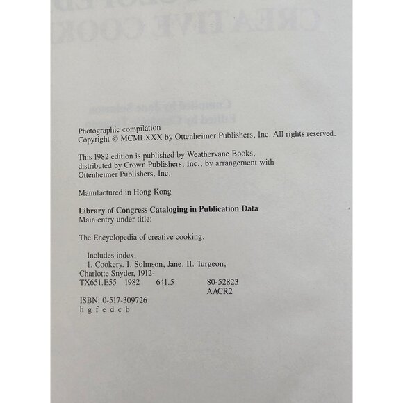 Encyclopedia Creative Cooking Charlotte Turgeon 1982 | 2000 Recipes Vtg Cookbook - Picture 11 of 16